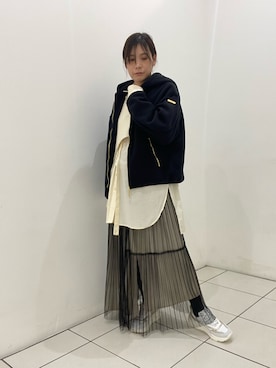 「TATRAS（タトラス）のアイテム（ブルゾン）」を使った、kimmyさん（レディース・162cm）の冬コーディネート