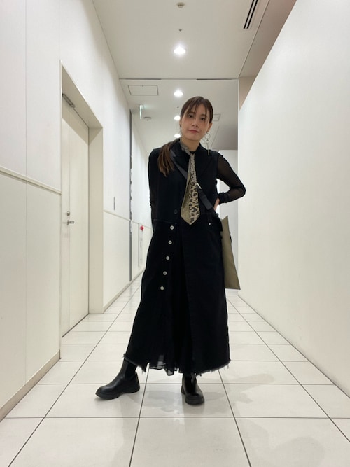 チコ【MARECHAL TERRE】 スタンドカラー　ボリュームフレアー セール】MARECHAL TERRE（マルシャルテル) Side Gore Boots/サイドゴア