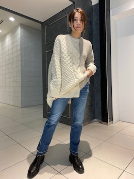 「B'2nd（ビーセカンド）のアイテム（ブーツ）」を使った、kimmyさん（レディース・162cm）の秋コーディネート