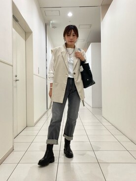 「B'2nd（ビーセカンド）のアイテム（ブーツ）」を使った、kimmyさん（レディース・162cm）の夏コーディネート