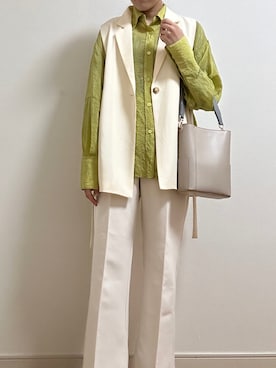 「NICE CLAUP（ナイスクラップ）のアイテム（パンツ）」を使った、ミクさん（レディース・162cm）の春コーディネート