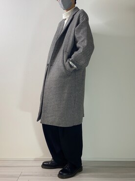 「RAGEBLUE（レイジブルー）のアイテム（チェスターコート）」を使った、Natsuさん（メンズ・175cm）の冬コーディネート