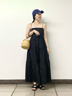 「BEAMS（ビームス）のアイテム（ワンピース/ドレス）」を使った、kiji*さん（レディース・162cm）の夏コーディネート