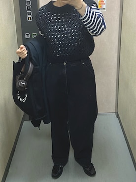 「アイテム（ローファー）」を使った、温流さん（レディース・160cm・20代）の冬コーディネート