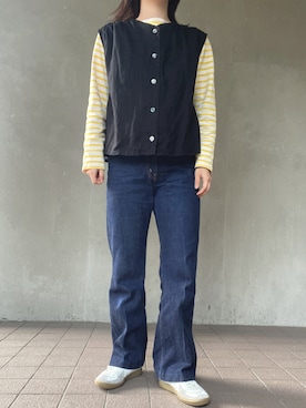 「HAVERSACK（ハバーザック）のアイテム」を使った、温流さん（レディース・159cm）の秋コーディネート