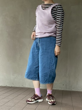 「アイテム（ソックス/靴下）」を使った、温流さん（レディース・160cm・20代）の夏コーディネート