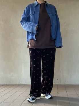 「ORCIVAL（オーシバル）のアイテム（Tシャツ/カットソー）」を使った、温流さん（レディース・160cm）の秋コーディネート