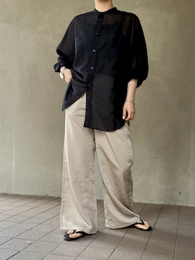 「TKEES（ティキーズ）のアイテム」を使った、温流さん（レディース・160cm）の夏コーディネート