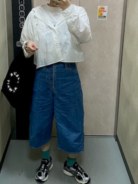 「KURO(クロ)のアイテム」を使った、温流さん(レディース・160cm)の夏コーディネート