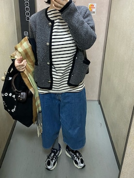 「ASICS（アシックス）のアイテム」を使った、温流さん（レディース・160cm）の冬コーディネート