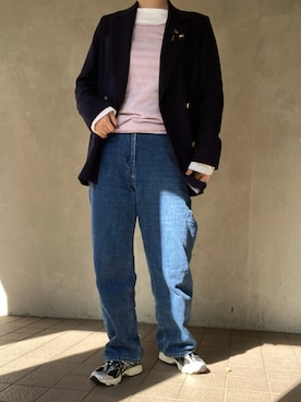 「ORCIVAL（オーシバル）のアイテム（Tシャツ/カットソー）」を使った、温流さん（レディース・160cm）の秋コーディネート