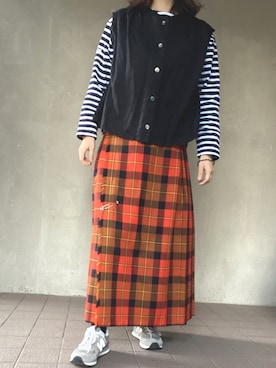 「HAVERSACK（ハバーザック）のアイテム」を使った、温流さん（レディース・159cm）の秋コーディネート