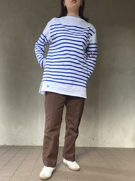 「THE SHINZONE（ザ　シンゾーン）のWASHED HIGH WAIST CHINO PANTS / ウォッシュド ハイウエスト チノパンツ（チノパンツ）」を使った、温流さん（レディース・159cm）の秋コーディネート