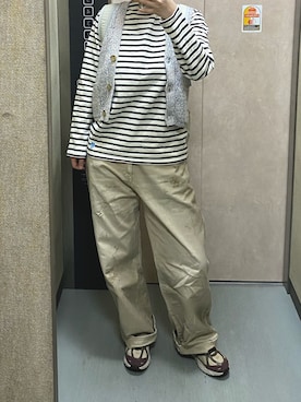 「Steven Alan（スティーブンアラン）のアイテム（トップス）」を使った、温流さん（レディース・160cm）の春コーディネート