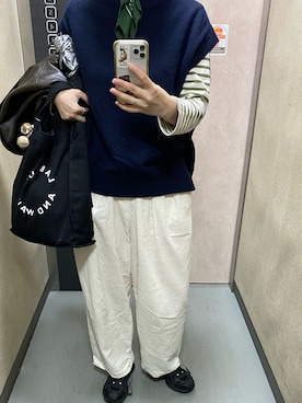 「Bshop（ビショップ）のアイテム」を使った、温流さん（レディース・160cm）の冬コーディネート