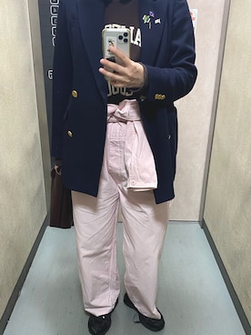 「アイテム（つなぎ/オールインワン）」を使った、温流さん（レディース・160cm）の秋コーディネート