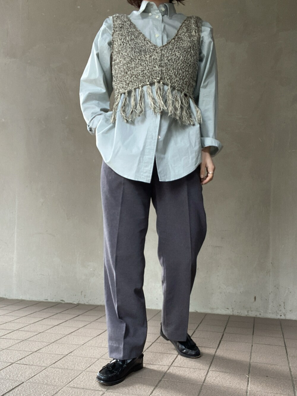 unfil♡ハニカムメッシュ　フリンジ　トップス Bshop｜unfil | ハニカムメッシュ フリンジトップス WOMEN