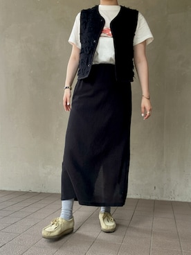 「アイテム（モカシン/デッキシューズ）」を使った、温流さん（レディース・160cm・20代）の夏コーディネート