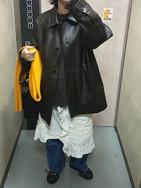 「Bshop（ビショップ）のアイテム」を使った、温流さん（レディース・160cm）の冬コーディネート