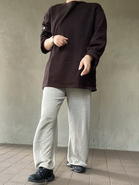 「ORCIVAL（オーシバル）のアイテム（Tシャツ/カットソー）」を使った、温流さん（レディース・160cm）の秋コーディネート