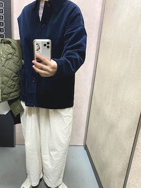 「アイテム（カバーオール）」を使った、温流さん（レディース・160cm）の冬コーディネート