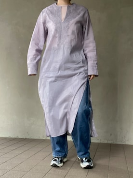 「アイテム（ワンピース）」を使った、温流さん（レディース・160cm・20代）の秋コーディネート