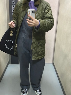 「アイテム（サロペット/オーバーオール）」を使った、温流さん（レディース・160cm）の冬コーディネート