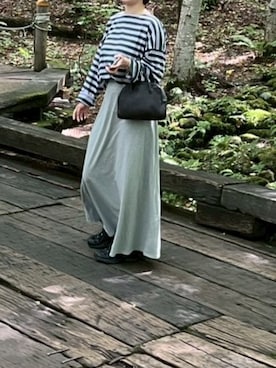 「FRAMeWORK（フレームワーク）のアイテム（スカート）」を使った、温流さん（レディース・160cm）の秋コーディネート