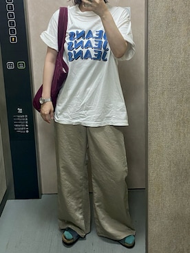 「blurhms（ブラームス）のアイテム」を使った、温流さん（レディース・160cm）の夏コーディネート