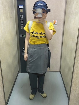 「FARAH（ファーラー）のFARAH | 6パネルキャップ（キャップ、ブルー系）」を使った、温流さん（レディース・160cm）の春コーディネート