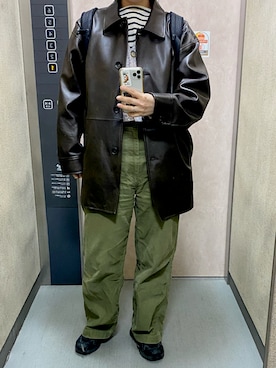 「アイテム（ベスト）」を使った、温流さん（レディース・160cm・20代）の秋コーディネート