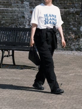 「アイテム（ボストンバッグ）」を使った、温流さん（レディース・160cm・20代）の夏コーディネート
