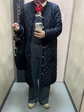 「アイテム（サロペット/オーバーオール）」を使った、温流さん（レディース・160cm）の冬コーディネート