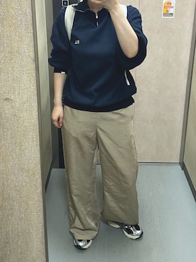 「ASICS（アシックス）のアイテム」を使った、温流さん（レディース・160cm）の春コーディネート