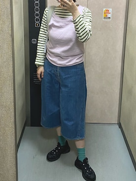 「KURO(クロ)のアイテム」を使った、温流さん(レディース・160cm)の春コーディネート