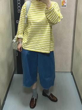 「KURO(クロ)のアイテム」を使った、温流さん(レディース・160cm)の春コーディネート