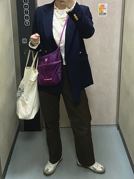 「DANTON（ダントン）のアイテム」を使った、温流さん（レディース・160cm）の春コーディネート