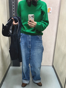 「アイテム（ローファー）」を使った、温流さん（レディース・160cm・20代）の冬コーディネート