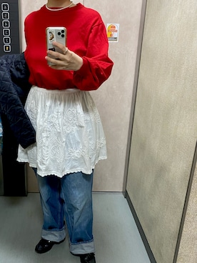 「アイテム（ローファー）」を使った、温流さん（レディース・160cm・20代）の冬コーディネート