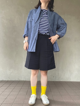 「アイテム（ソックス/靴下）」を使った、温流さん（レディース・159cm・20代）の夏コーディネート