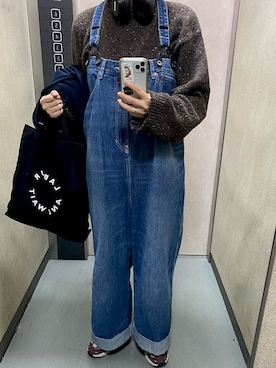 「アイテム（オールインワン・サロペット）」を使った、温流さん（レディース・160cm・20代）の秋コーディネート