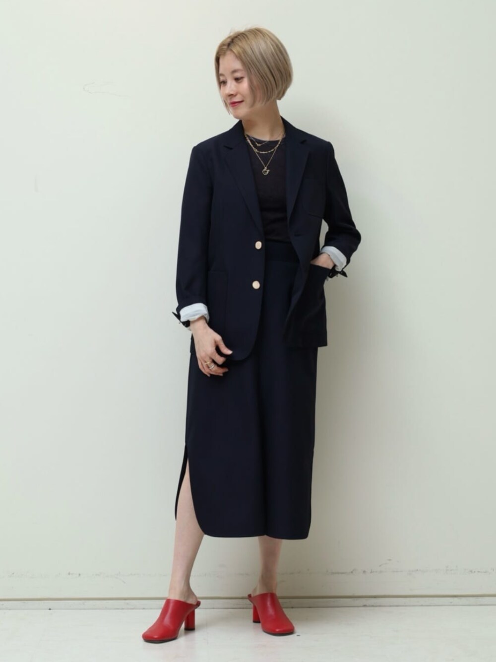 BACCA（バッカ）の「ウールシルク テーラードジャケット（ダウン