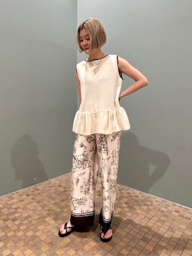 「ノースリーブニット」｜Sunaga_TOMORROWLANDさん（レディース・162cm）の夏コーディネート