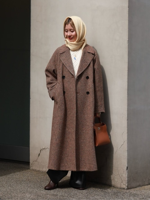 ケーブルエンブロイダリー ボートネックプルオーバー（ニット/セーター