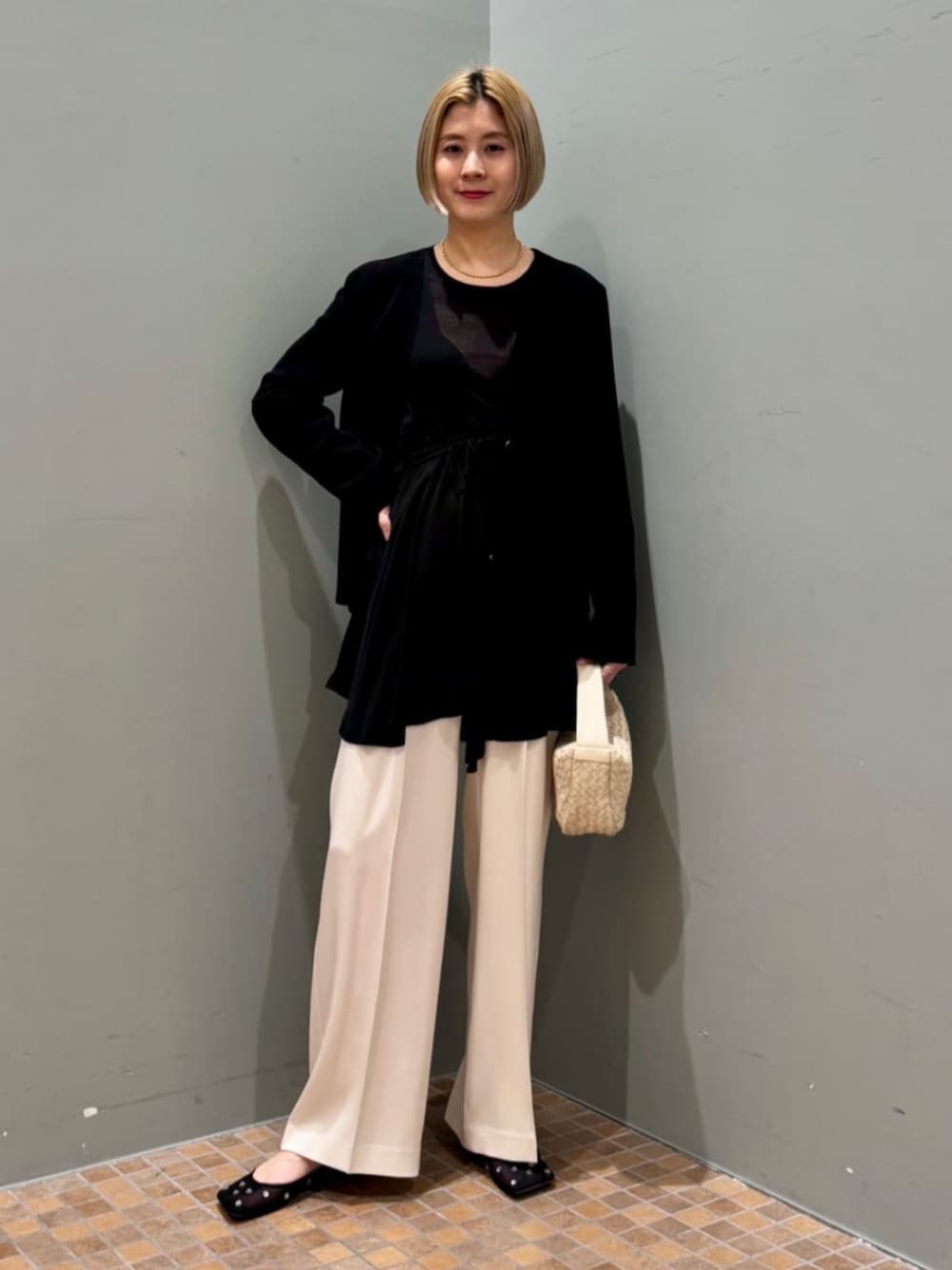 DES PRES（デ・プレ）の「シルクジョーゼット ペプラム