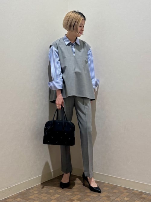 【MACPHEE】コットンブロード レギュラーシャツ MACPHEE ブラウス シャツ コットンブロード レギュラーカラー