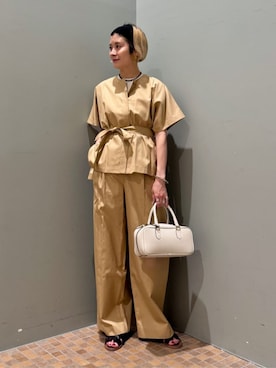 「TOMORROWLAND （トゥモローランド）のアイテム（サンダル）」を使った、Sunaga_TOMORROWLANDさん（レディース・162cm）の春コーディネート