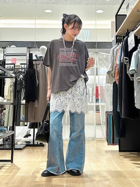 「LAKOLE（ラコレ）のアイテム」を使った、もんちゃんさん（レディース・163cm）の春コーディネート