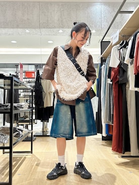 「LAKOLE（ラコレ）の【FILA/フィラ】OAKMONTTRv3 / 116967（スニーカー）」を使った、もんちゃんさん（レディース・163cm・20代）の夏コーディネート