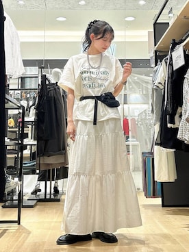 「LAKOLE（ラコレ）のアイテム」を使った、もんちゃんさん（レディース・163cm）の春コーディネート